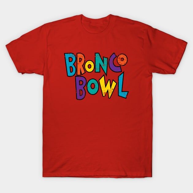 Bronco Bowl Dallas Texas Distressed T-Shirt by Fresh Fly Threads